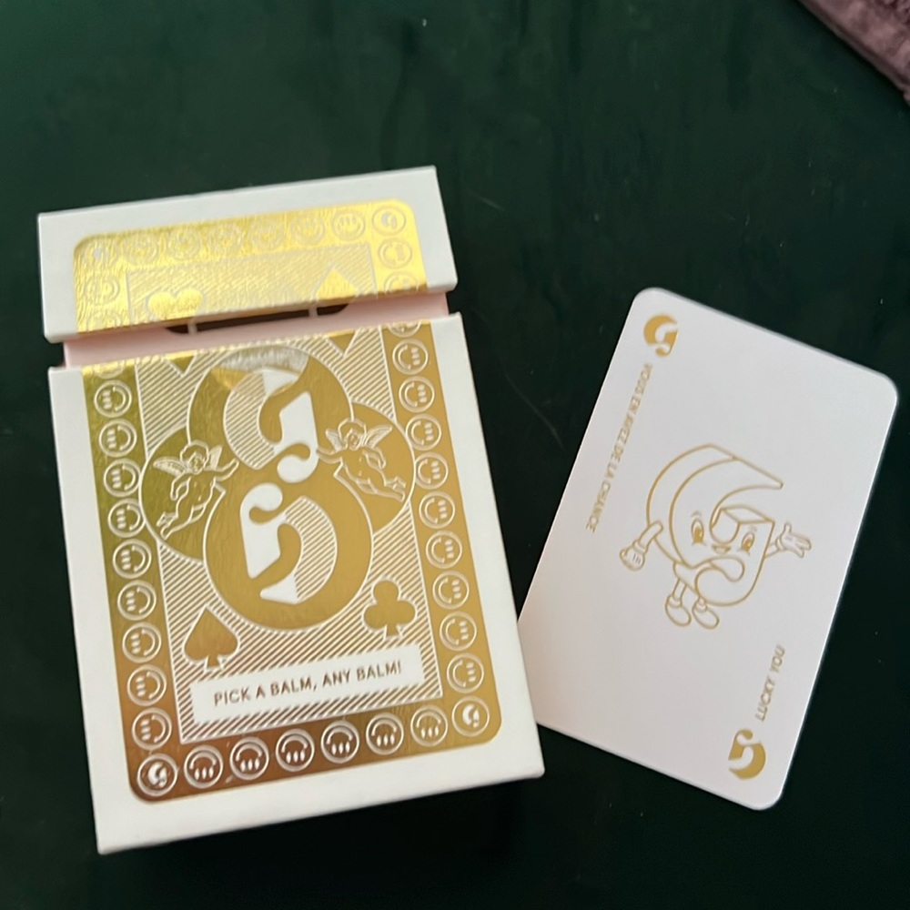 Glossier Balm playing card box